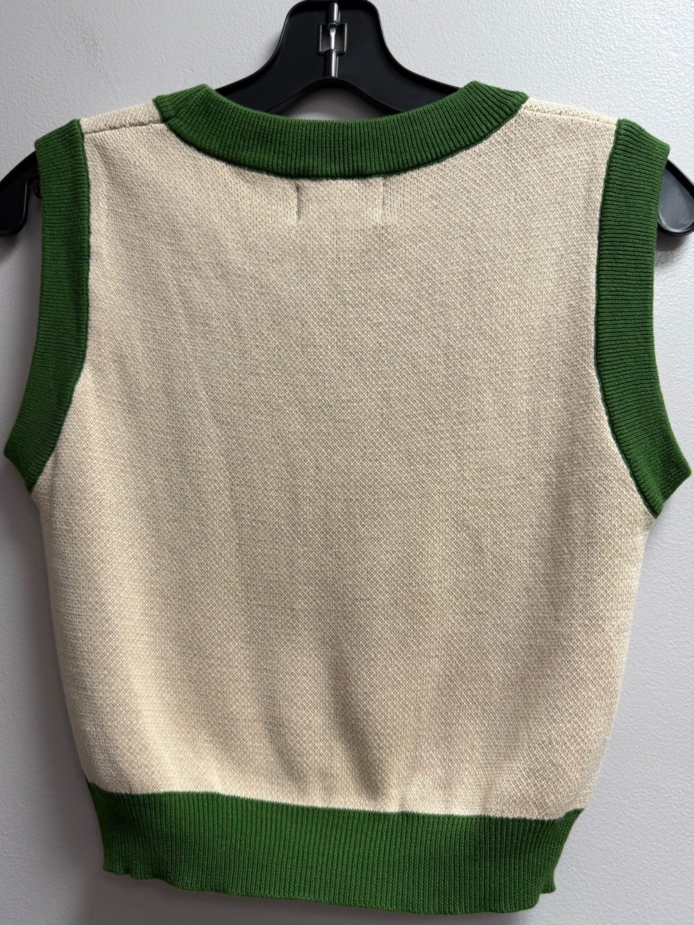 NWT 2-Piece OXKNIT Set - Cream/Green/Orange/Yellow Retro Knit Vest + Skirt Set M - Picture 3 of 15